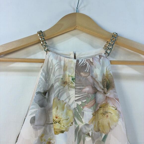 Ted Baker Daniiey Woodland Pleated High Low Floral Dress - Picture 3 of 5